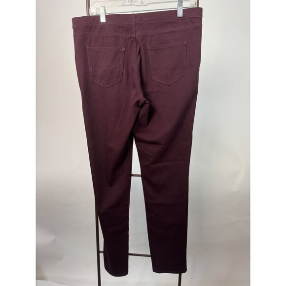 UNIQLO Womens Easy Knit Leggings Pants XL Wine Polyester Cotton Spandex - Picture 9 of 16